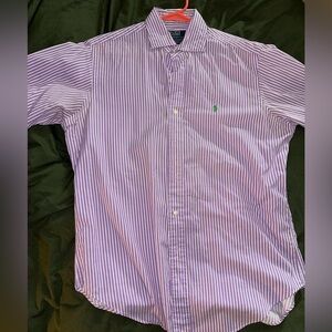 Purple Pinstripe Button Up Shirt - Ralph Lauren